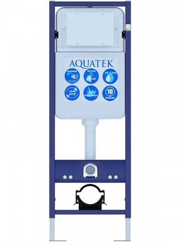Комплект унитаза с инсталляцией Aquatek Set Aquatek Оберон T INS-017 цвет Белый с сиденьем Микролифт