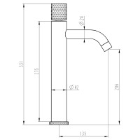 Смеситель для раковины Boheme Stick 122-BB.4 Черный матовый латунь