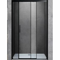 Душевая дверь Vincea Soft 110 VDS-3SO110CLB профиль Черный стекло прозрачное
