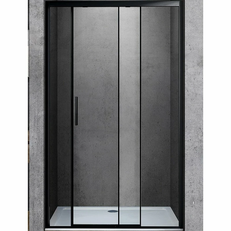 Душевая дверь Vincea Soft 110 VDS-3SO110CLB профиль Черный стекло прозрачное