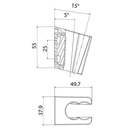 Держатель ручного душа Iddis Optima Home 080GL00i53 Графитовый