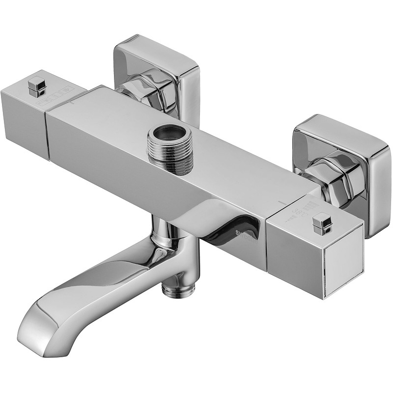 Смеситель для ванны Swedbe Hermes 9043 с термостатом Хром латунь на стену