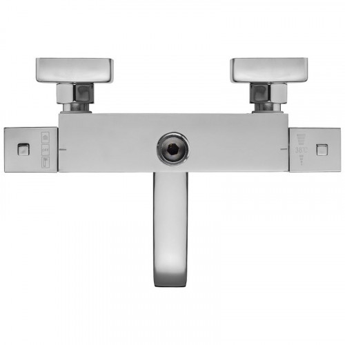 Смеситель для ванны Swedbe Hermes 9043 с термостатом Хром латунь на стену