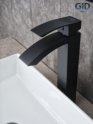 Смеситель для раковины Gid Victoria L120BMD цвет Черный матовый