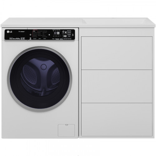 Тумба под раковину Brevita Grafit 120 GRA-01060-023Я Белая матовая МДФ / ЛДСП