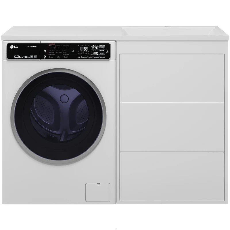 Тумба под раковину Brevita Grafit 120 GRA-01060-023Я Белая матовая МДФ / ЛДСП
