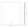 Зеркало Defesto Glow 60х70 DF 2516S с подсветкой 23W-3000К/с фацетом/Сенсорный выключатель/Теплый белый свет