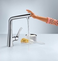 Смеситель для кухни Hansgrohe Metris Select M71 14847000 Хром латунь