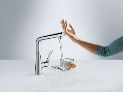 Смеситель для кухни Hansgrohe Metris Select M71 14847000 Хром латунь