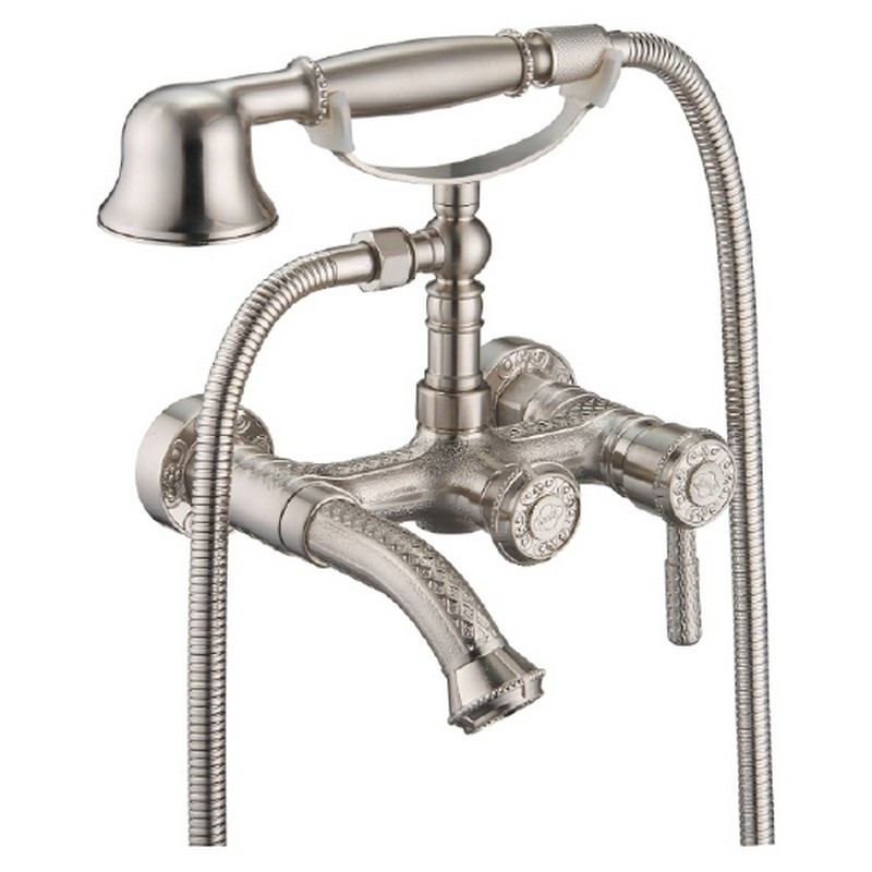 Смеситель для ванны ZorG Antic A 200W-SL Серебро на стену