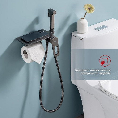 Гигиенический душ со смесителем Raglo R51.55.09 цвет Графит матовый