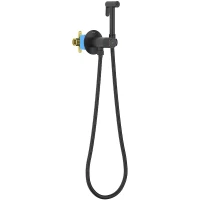 Гигиенический душ со смесителем Aquatek Бетта AQ1023MB Черный матовый латунь встраиваемый