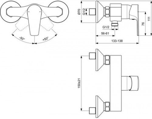Смеситель для душа Vidima Dream BA405AA Хром