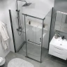 Душевой уголок Grossman Pragma 100x100 120.K33.03.1010.42.00 профиль Графит сатин стекло прозрачное
