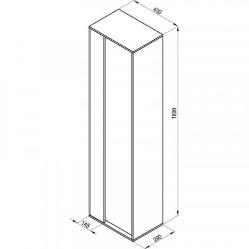 Шкаф пенал Ravak Step 43 X000001419 подвесной Белый Дуб МДФ / ЛДСП