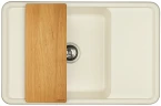 Кухонная мойка Aquaton Беллис 78 1A725032BS240 Жемчуг искусственный камень (литьевой мрамор) встраиваемый