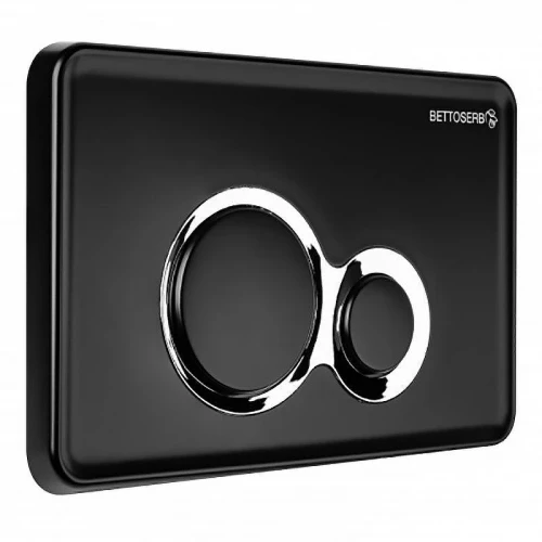 Инсталляция Bettoserb Sava Free Standing SFS40006461 для унитаза с клавишей смыва Черный матовый Хром глянец