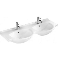 Раковина Hatria Sophie 125 Y0Q501 двойная Белая фаянс подвесная, полувстраиваемая