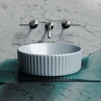 Раковина-чаша Ceramicanova Element 36 CN6057MHL Серо-голубая матовая фарфор накладная