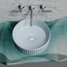 Раковина-чаша Ceramicanova Element 36 CN6057MHL Серо-голубая матовая фарфор накладная