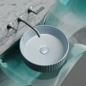Раковина-чаша Ceramicanova Element 36 CN6057MHL Серо-голубая матовая фарфор накладная