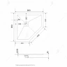Душевой поддон из искусственного камня RGW Stone Tray ST/T-W 90х90 16155099-01 Белый
