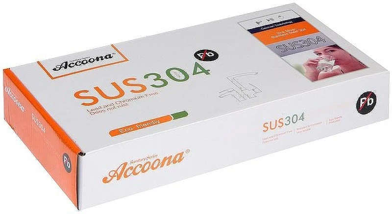 Смеситель для кухни Accoona A9890G-3 Нержавеющая сталь Белый