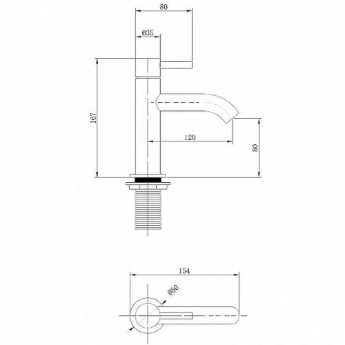 Смеситель для раковины Abber Wasser Kreis AF8110NG Никель
