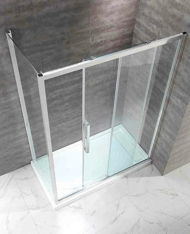 Душевой уголок Cezares Lux Soft 120x100 LUX-SOFT-W-AH-1-120/100-C-Cr-IV профиль Хром стекло прозрачное