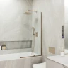 Шторка на ванну Maybah Glass MGV-62-2у 400x1400 в узком профиле Бронза стекло прозрачное
