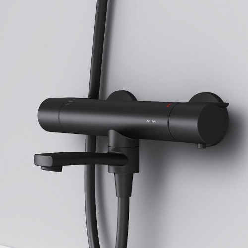 Смеситель для ванны AM.PM X-Joy F85A50022 с термостатом Черный матовый