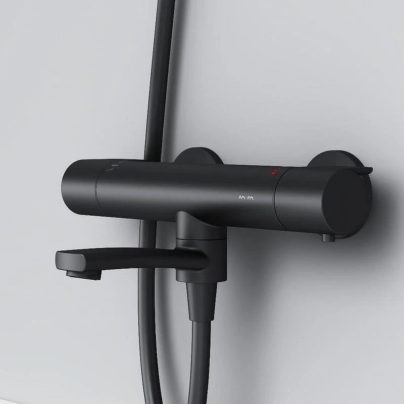 Смеситель для ванны AM.PM X-Joy F85A50022 с термостатом Черный матовый