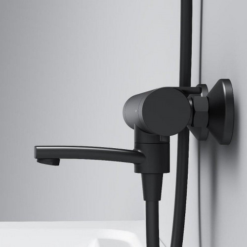 Смеситель для ванны AM.PM X-Joy F85A50022 с термостатом Черный матовый