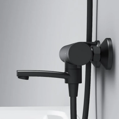 Смеситель для ванны AM.PM X-Joy F85A50022 с термостатом Черный матовый