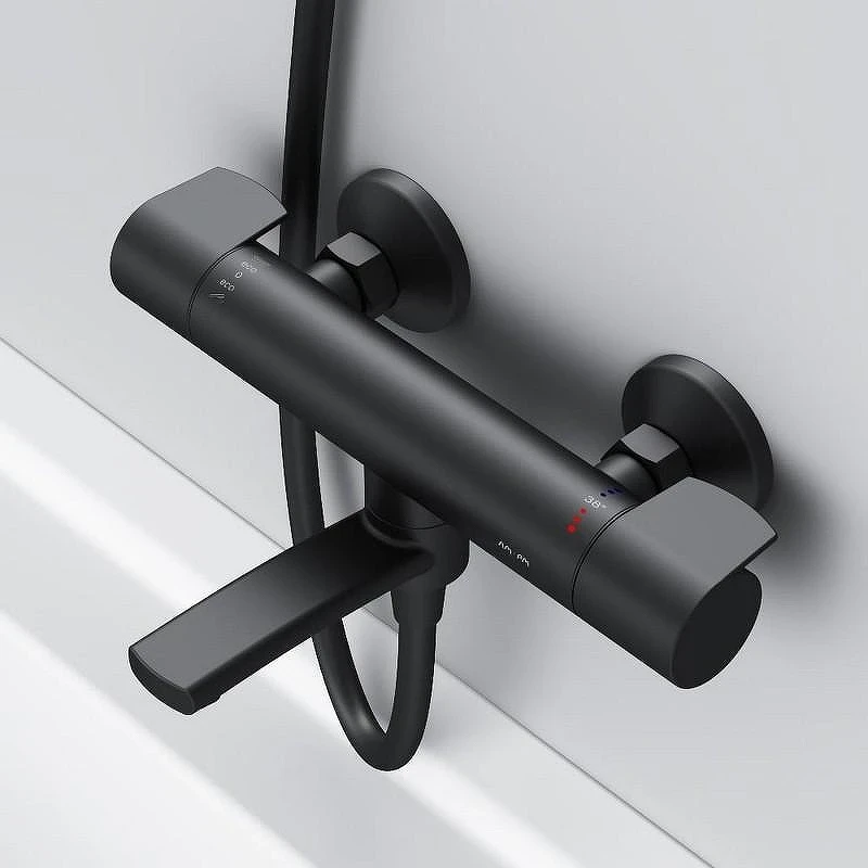 Смеситель для ванны AM.PM X-Joy F85A50022 с термостатом Черный матовый