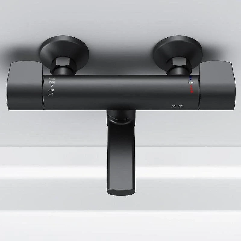 Смеситель для ванны AM.PM X-Joy F85A50022 с термостатом Черный матовый