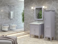 Тумба под раковину Caprigo Albion Concept 70 34011-SF028 Серая матовая МДФ / ЛДСП, массив дерева