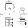 Акриловый поддон для душа WasserKRAFT Amper 80x80 29T02 Белый глянец