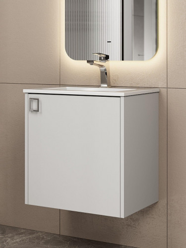 Тумба под раковину Uperwood Aurora 50 TAurora50wm подвесная цвет Белый матовый