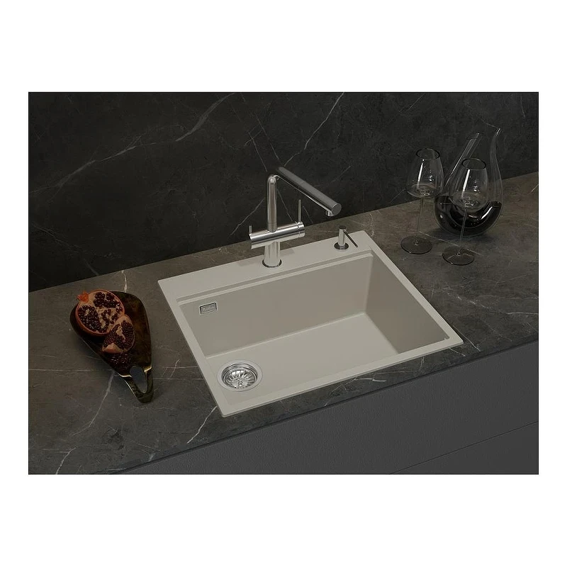Кухонная мойка Rivelato Tesoro 60 TR-605-L topazio цвет Топаз