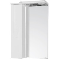 Зеркало со шкафом Aquaton Панда 50 1A007402PD01L с подсветкой Белое МДФ / ЛДСП, стекло