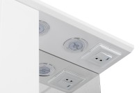 Зеркало со шкафом Aquaton Панда 50 1A007402PD01L с подсветкой Белое МДФ / ЛДСП, стекло