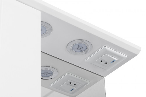 Зеркало со шкафом Aquaton Панда 50 1A007402PD01L с подсветкой Белое МДФ / ЛДСП, стекло