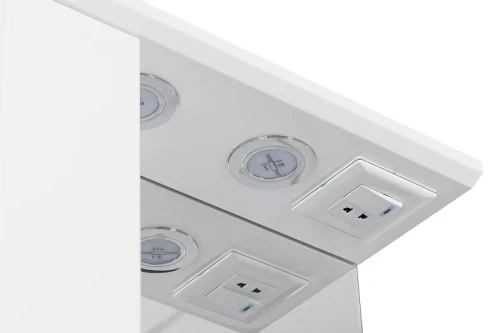 Зеркало со шкафом Aquaton Панда 50 1A007402PD01L с подсветкой Белое МДФ / ЛДСП, стекло