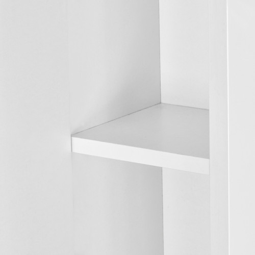 Зеркало со шкафом Aquaton Панда 50 1A007402PD01L с подсветкой Белое МДФ / ЛДСП, стекло