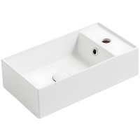 Раковина Simas Agile 50 R AG50 bi matt*1 Белая матовая фарфор подвесная, полувстраиваемая