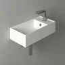 Раковина Simas Agile 50 R AG50 bi matt*1 Белая матовая фарфор подвесная, полувстраиваемая
