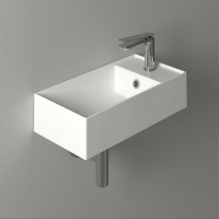 Раковина Simas Agile 50 R AG50 bi matt*1 Белая матовая фарфор подвесная, полувстраиваемая