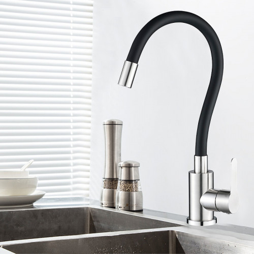 Смеситель для кухни WesnaArt Eko EKO05-140 Сатин Черный