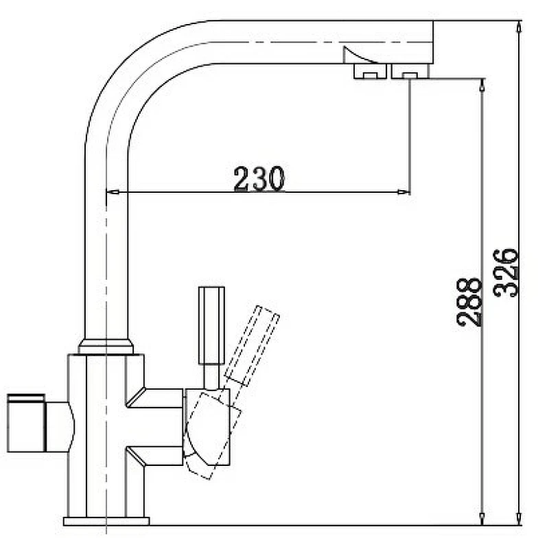 Смеситель для кухни Kaiser Decor 40144-7 ORA Бежевый мрамор латунь